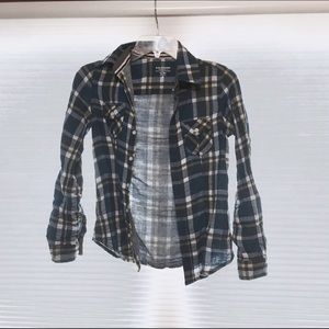 Dark Blue Plaid Shirt
