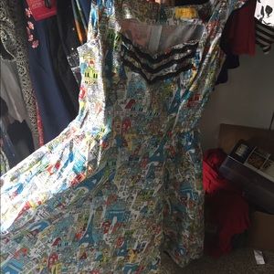 Bernie Dexter Paris Print Pinup Style Dress