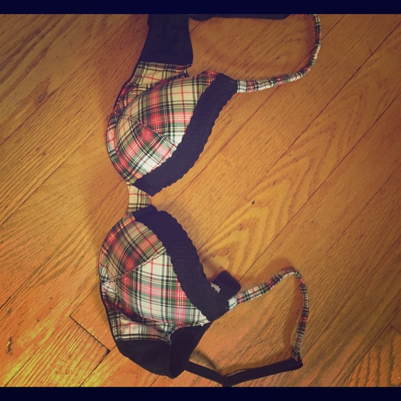 Plaid and lace Victoria's Secret bra