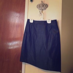 Faux Leather High-waisted Skirt