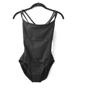 Black Bloch Leotard NWT elegant Double Cross Back