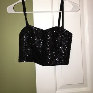Sequins crop top