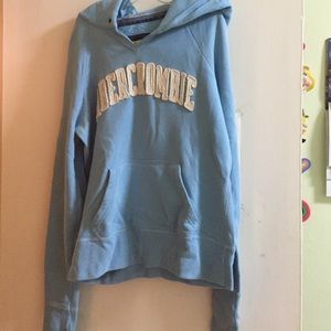 Abercrombie & Fitch light blue hoodie