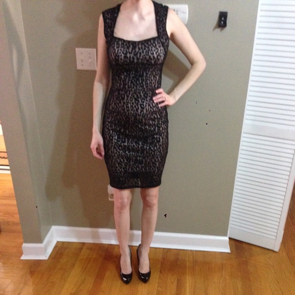 Leopard pencil dress