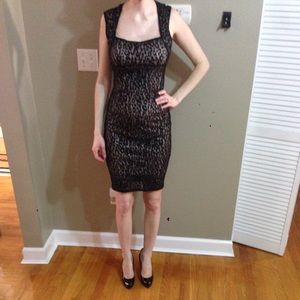 Leopard pencil dress