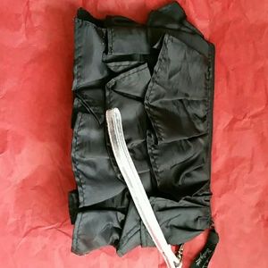 Thirty one black ruffled wristlet