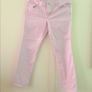 LOFT PASTEL PURPLE CROPPED CHINOS