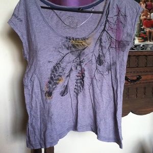 Purple guess tee shirt