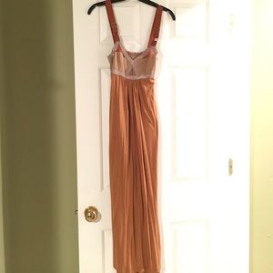 Long maxi dress brown/nude