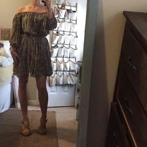 Moda off the shoulders hippie dress