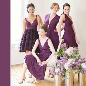 Two Birds convertible dress in magenta