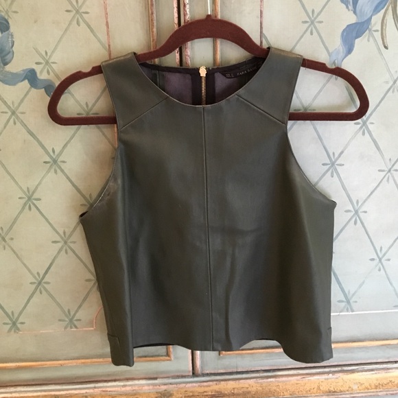 Zara Tops - Zara leather top