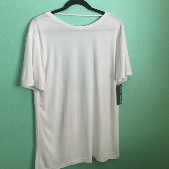 American apparel brushed jersey open back Tee