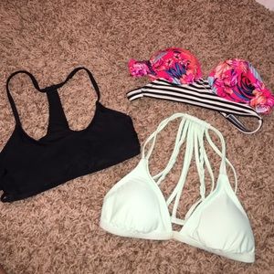 3 extra small bikini tops! Never worn!