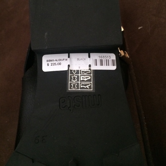 Miista black leather strappy boot cutout buckle - Picture 3 of 4