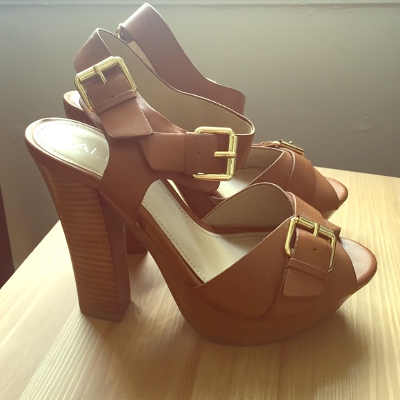 Aldo Mili Leather Platform Heeled Sandals