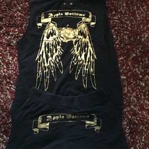 Apple bottoms zip up tank and shorts