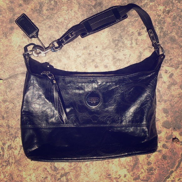 Coach Black Leather Handbag - Picture 1 of 3
