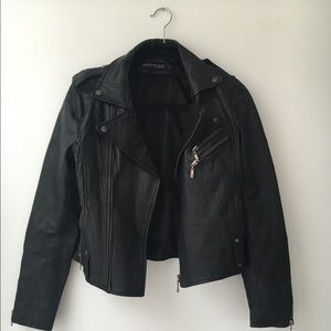 Kenneth Cole New York Leather Biker Jacket Size L