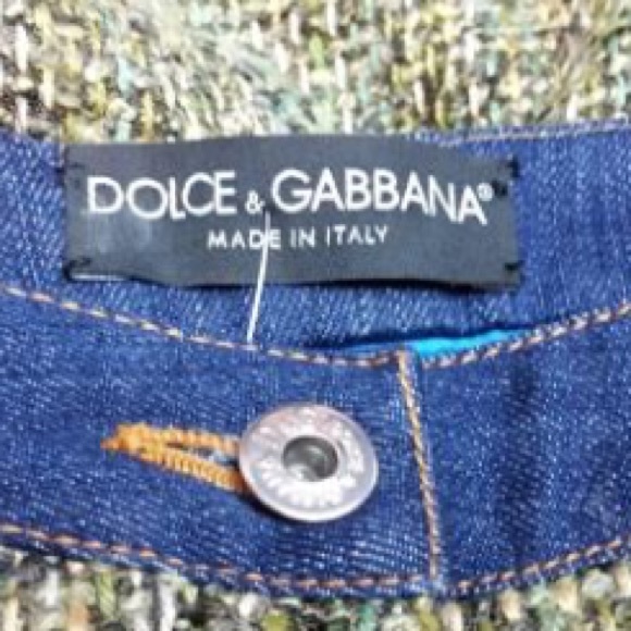 DOLCE AND GABBANA GREEN TWEED TRIM SKIRT 6 - Picture 2 of 4