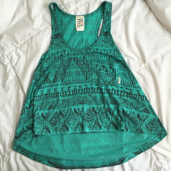 BillaBong Tribal Print Teal Tank Top