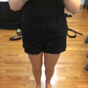 Black Madewell linen shorts