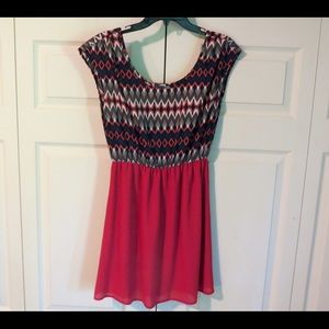 Pink Owl Patterned Dress