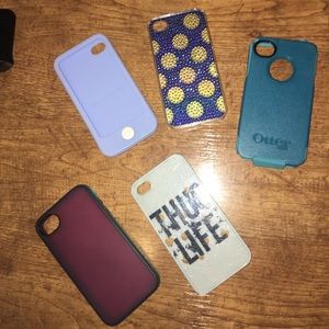 A bundle of iPhone 4 cases