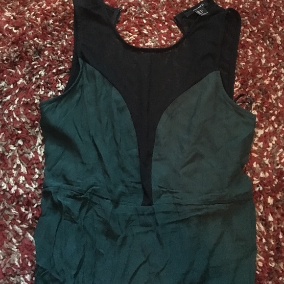 Forest green and mesh forever 21 dress