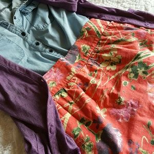 Lightweight Linen Floral Skirt