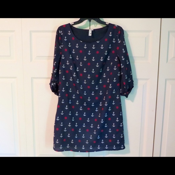 Pink Owl Nautical Dress