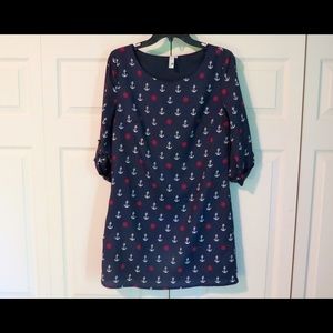 Pink Owl Nautical Dress