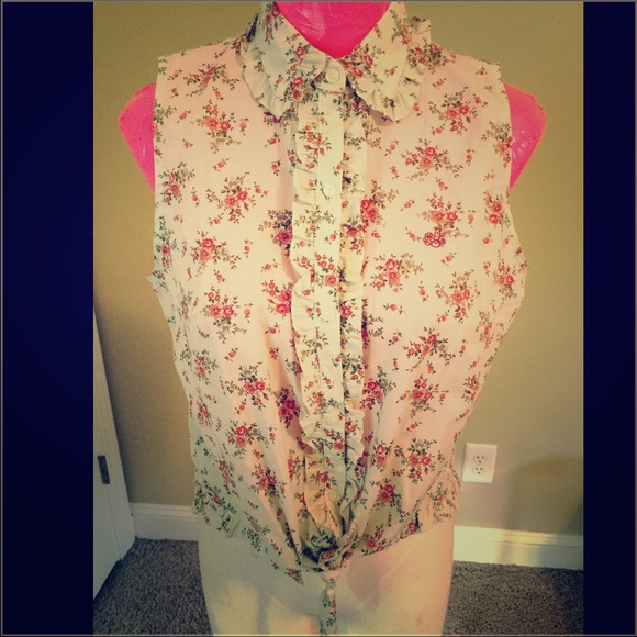 Sleeveless floral print Ralph Lauren top