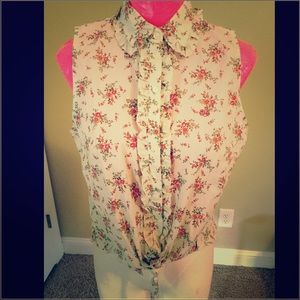 Sleeveless floral print Ralph Lauren top
