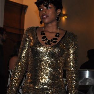 Pretty Gold Party Dress