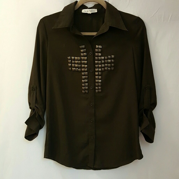 Cross Detailed Blouse