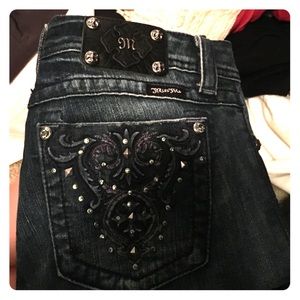 Miss Me jeans, size 28 boot cut, dark wash