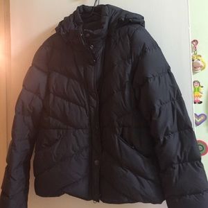J crew charcoal gray puffer