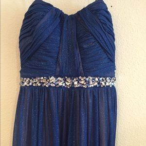 Sparkling blue prom dress