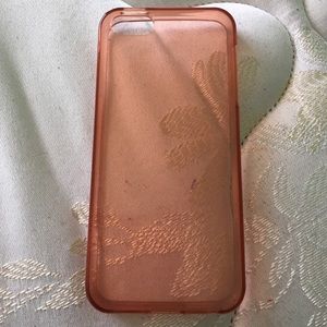 Clear pink gel iPhone 5 case