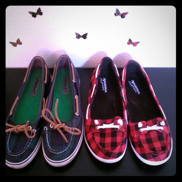 Sperry lot flats plaid