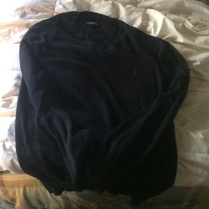 Black polo sweater