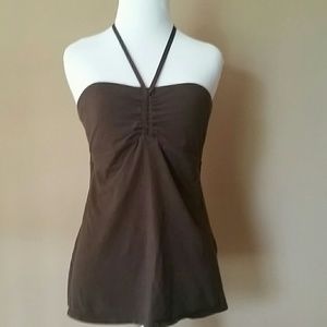 Brown Halter tank top