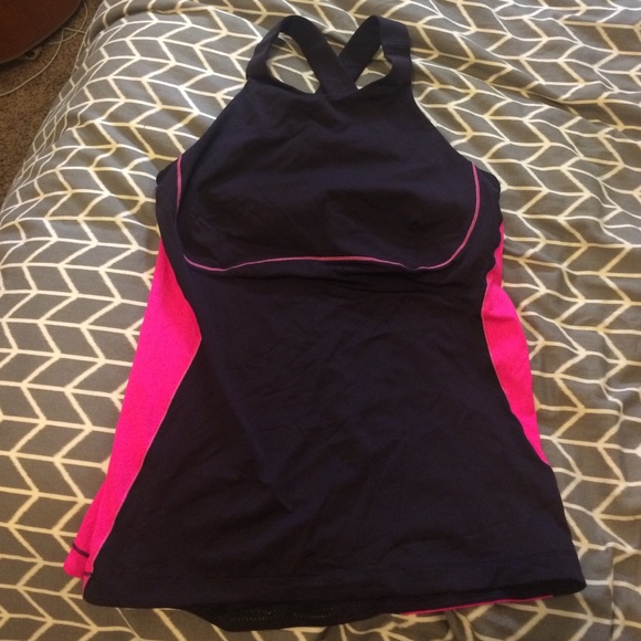 Dark purple and Pink Lululemon top