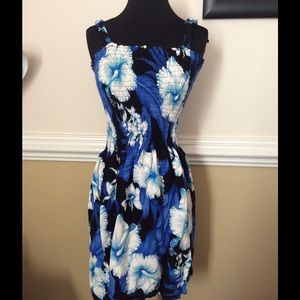Blue flower beach dress