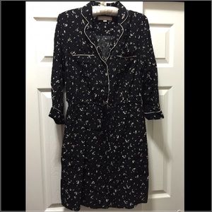 LOFT Silk Pajama Style Dress Size Small