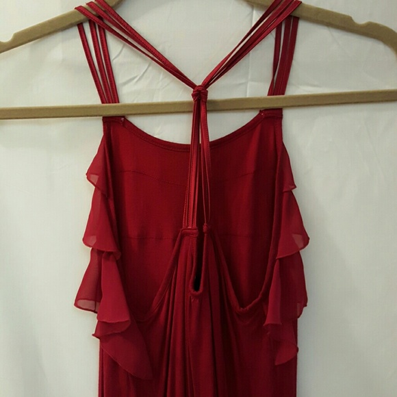 Red Ruffled Open Backed Tank from Express - Picture 3 of 4
