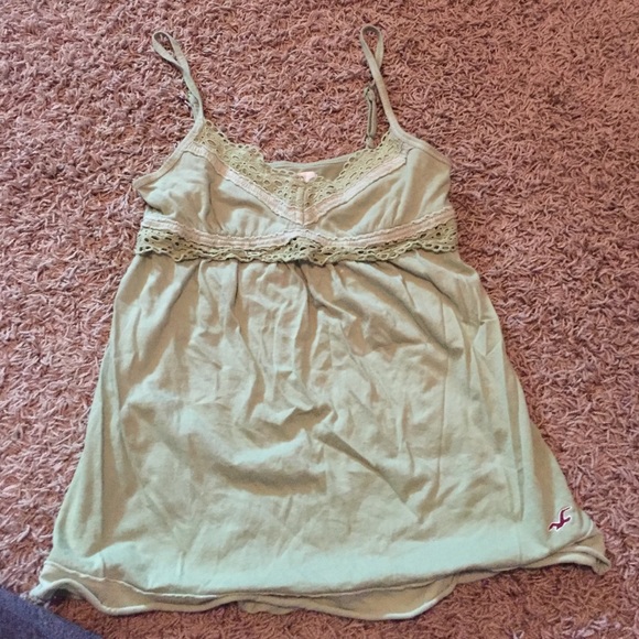 Green Hollister tank top