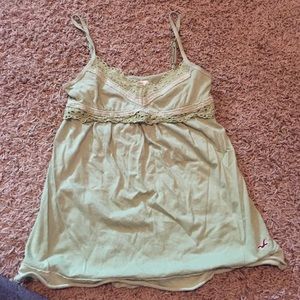 Green Hollister tank top