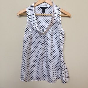 SOLD: WHBM Silk Polka Dot Blouse